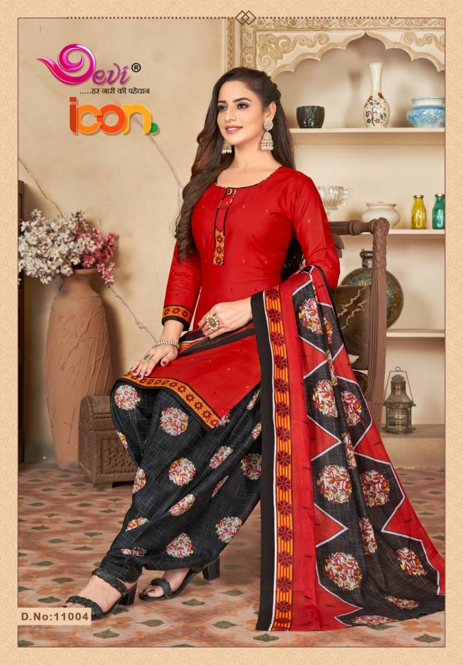 Devi Icon 11 Latest Regular Wear Heavy Printed Cotton Dress Material Collection